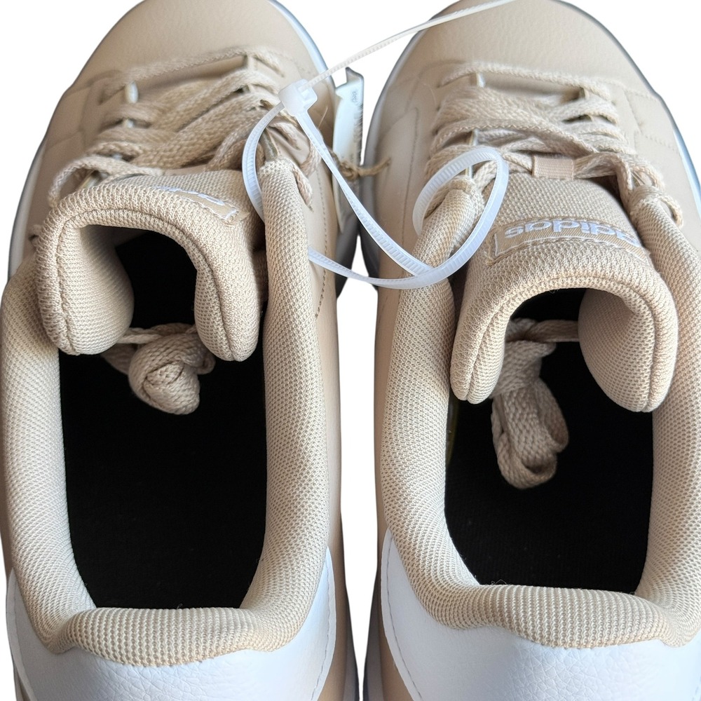 Adidas Urban Court Sneakers Tan White Casual Low Top IF4078 Mens Size 9 NEW - Picture 12 of 16